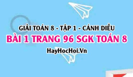 Giải bài 1 trang 96 Toán 8 Tập 1 SGK Cánh Diều